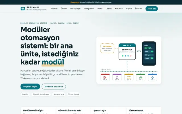 Akıllı Modül SEO Çalışması ana sayfa ekran görüntüsü
