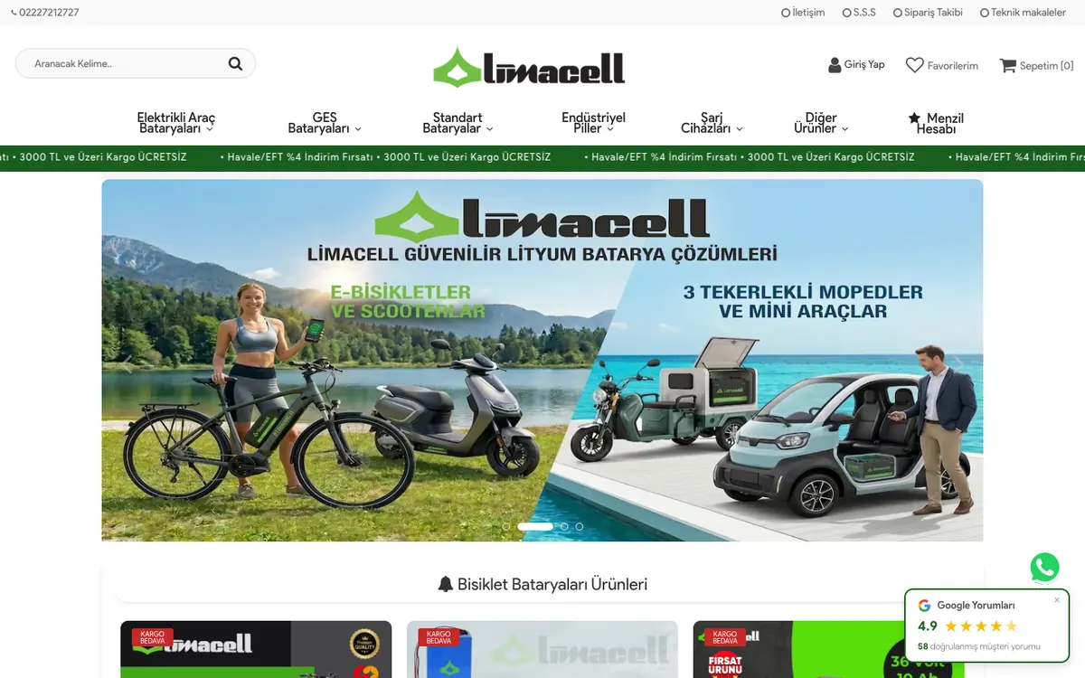 Geçersun Enerji Online Mağaza: Ana sayfa