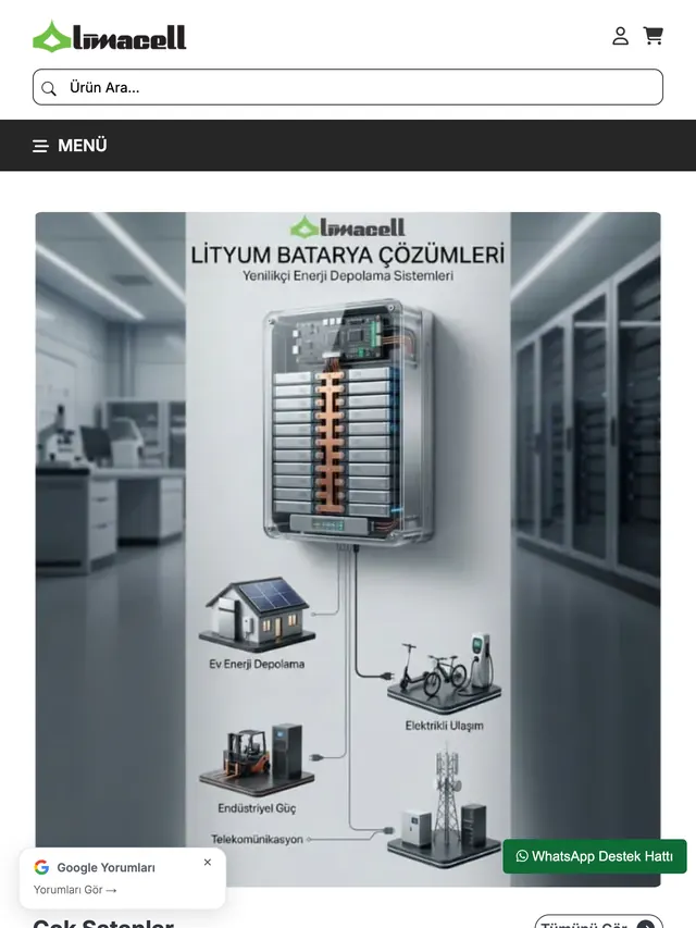 Limacell Resmî Online Mağaza: tablet görünüm