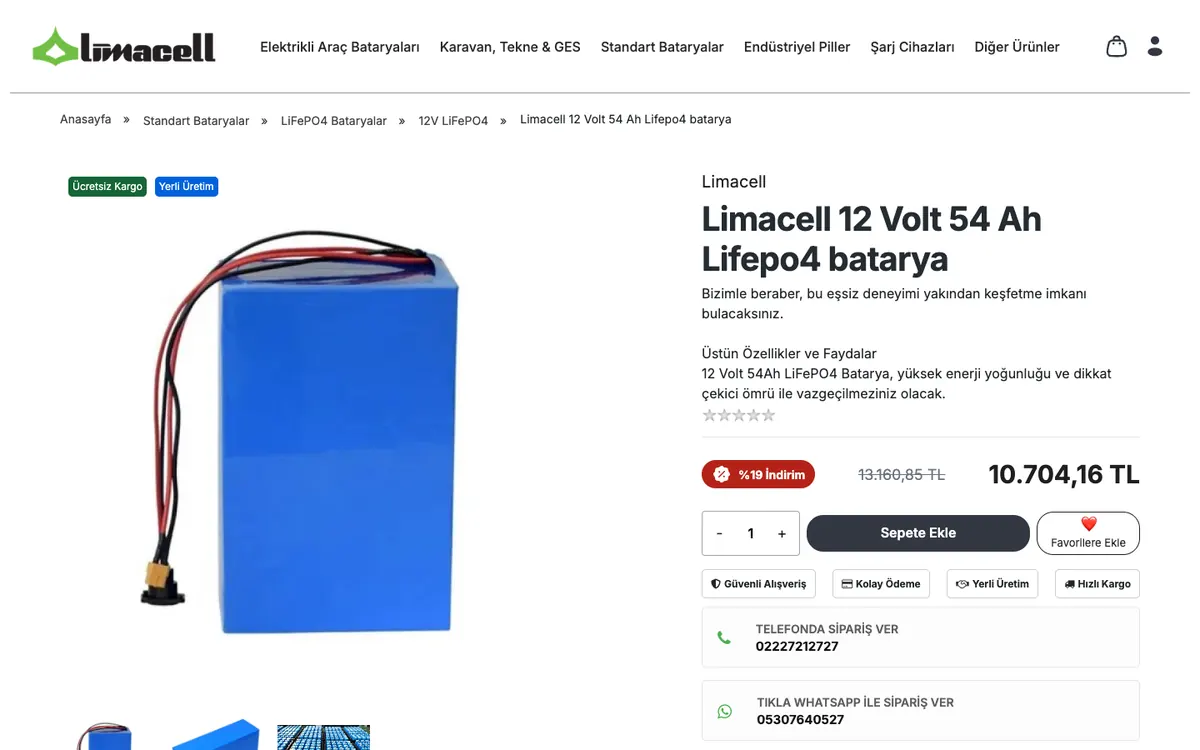 Limacell Resmî Online Mağaza: Ürün sayfası